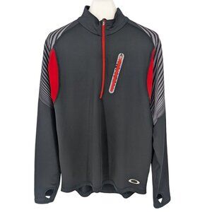 Oakley Performance Jacket Men Size L 1/4 Zip Thumbholes Activewear Y2K Athletic